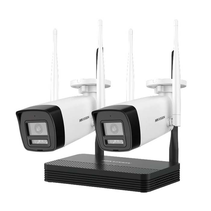 Комплект Wi-Fi видеонаблюдения Hikvision NKS424W02H, 4 Мп, 2.8 мм